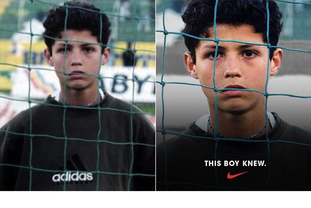 Restless Nike caught masking Adidas on Ronaldo shirt!