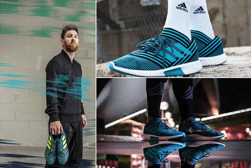 Messi walks in with adidas Ocean Storm 